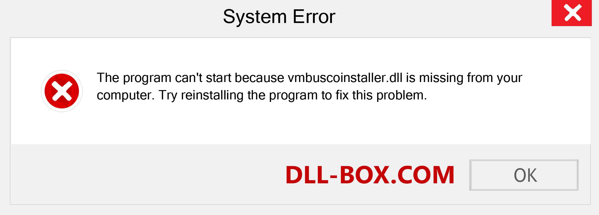  vmbuscoinstaller.dll file is missing?. Download for Windows 7, 8, 10 - Fix  vmbuscoinstaller dll Missing Error on Windows, photos, images